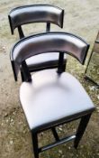 2 x Bentwood Chairs Inspired by Werner West In Dark Wood With Purple Metallic Covering 120cm