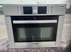 1 x Bosch Series 8 Built-in Compact Oven with Microwave Function - Stainless Steel - Ref: REN250 -