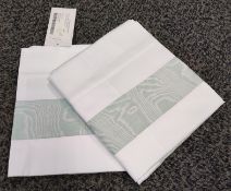 Pair of PRATESI 'Neo Moire' Jacquard' 100% Cotton Pillow Shams 65x65cm - Original Price £500.00 -