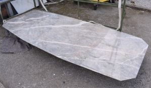 1 x Designer Marble Dining Table Top - 260 x 110cms - Please Read The Description