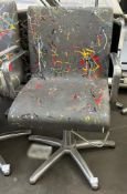 1 x REM Stylist Chair Featuring Especially Commissioned Abstract Paintwork By A Renowned