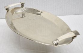 1 x Vintage Bone Handled Serving Tray - Ref: CNT771/WH2/C24 - CL845 - NO VAT ON THE HAMMER -