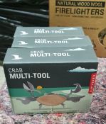 3 x Kikkerland Crab Multi Tools - New Stock - Ref: TCH231 - CL011 - Location: Altrincham WA14