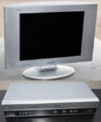 1 x PHILLIPS VHS / DVD Combi Player, With SAMSUNG Television & Remote