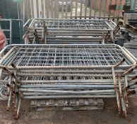 37 X Galvanised Metal Pedestrian Barriers Inc. Feet - Ref: 54 - CL464 - Location: Liverpool L19