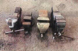 4 X Bench Mount Vices - Ref: 17 - CL464 - Location: Liverpool L19