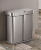 1 x SIMPLEHUMAN Stainless Steel Voice and Motion Control Sensor Bin (58L) - Original Price £269.00 -