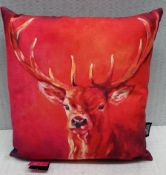1 x Wraptious Stag Vegan Suede Cushion - Ref: TCH460 - CL840 - Location: Altrincham WA14
