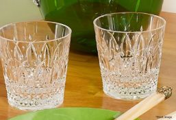 Set of 6 x MARIO LUCA GIUSTI 'Italia' Synthetic Clear Crystal Tumbler Glasses (350ml) - RRP £144.00