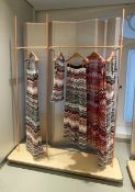1 x High-end Retail Garment Shop Display Rail On Wooden Plinth With Attatched Back Panel -