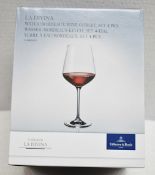 Set of 4 x VILLEROY & BOCH 'La Divina' Fine Crystal Wine / Water Glasses (23oz) - Unused Boxed