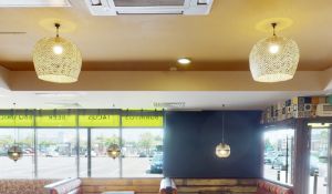 2 x Mexican Inspired Ceiling Lights - Perforated Metal Design