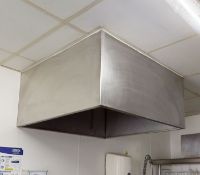 1 x Stainless Steel Overhead Extraction Canopy - Approx Size: 100 x 100 cms