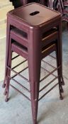 3 x Metal Bar Stools - Ref: FGN066 - CL834 - Location: Essex, RM19