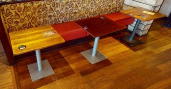 9 x Restaurant Dining Tables - Suitable For Two Person Dining - Distressed Rustic Wooden Finish
