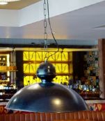 5 x Suspended Dome Pendant Lights in Black