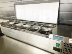 1 x Polar Countertop Refrigerated Pizza / Salad Topper - 1200mm Wide - 240v - Ref: RVD038 -