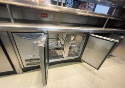 1 x Williams Two Door Refrigerator With Gastro Prep Well