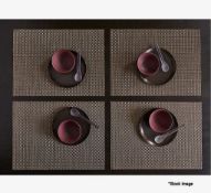 6 x CHILEWICH Origami Cocoa Rectangular Place Mats - 36x48cm - Original RRP £155.7 - Ref: 6771308/