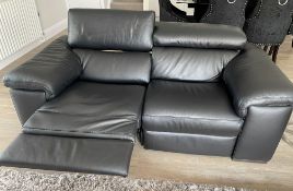1 x NATUZZI Editions Solare 2-Seater Leather Reclining Sofa - 4 Month Old - Original Value £4,000