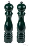 1 x BIG GREEN EGG Peugeot 30cm Salt & Pepper Mill Duo Set In Green - Boxed - Original RRP £140 -
