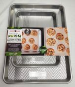 1 x NORDICWARE Prism Bakers Bundle Quarter And Half Sheet Aluminium Baking Pans - New - Original RRP