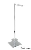 1 x ZODIAC Square Toilet Roll Holder - Solid Brass With A Chrome Finish - Original RRP £420 - Ref: