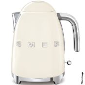 1 x SMEG Cordless 50'S Style 1.7L Kettle In Cream - Boxed - Original RRP £119 - Ref: 5969178/