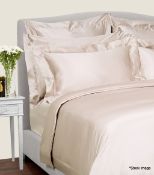 1 x GINGERLILY Silk Super King Flat Sheet In Nude - 280X310cm - Original RRP £335 - Ref: 2184392/