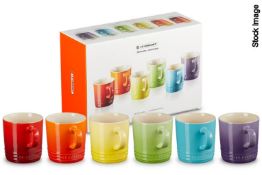 LE CREUSET Set Of 5 Mugs - 350Ml - Multi Colour - Boxed - Original RRP £85.00