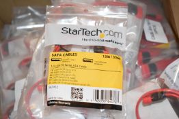 60 x StarTech SATA Cables - 12 Inch SATA Serial ATA Cables in Red - New in Original Packaging -