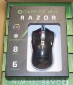 5 x GameMax Razor USB Gaming Mouse - RGB - 6400 dpi With Six dpi Presets - 8 Buttons - Type: GM686 -