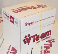 20 x Packs of Vteam A4 Laser Copy Paper - 500 Sheets Per Pack - Includes 4 x Boxes of 5 x Reams -