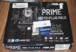 1 x Asus Prime H310-Plus R2.0 Intel LGA1151 Motherboard - Open Boxed Stock With Accessories
