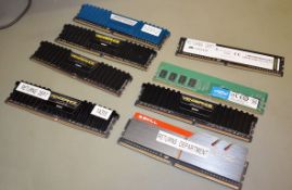 8 x Sticks of DDR4 Ram - Various Brand and Sizes