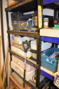 3 x Multishelf Storage Units Including 1 x Plastic and 2 x Metal Shelves With Wooden Shelves