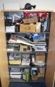 1 x Office Storage Cabinet With Stationary Contents - Size: H144 x W80 x D47 cms - Ref: AC316 1FSO -