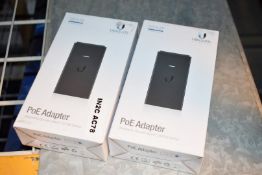 2 x Ubiquiti Gigabit Passive Power Over Ethernet PoE Injectors - 24V 0.5A - New Boxed Stock