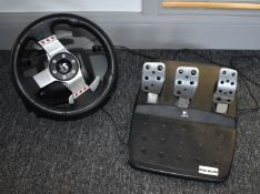 1 x Logitech G27 Racing Wheel and Floor Pedals - Suitable For The PC and PS3