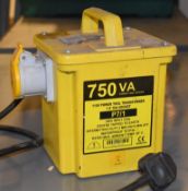 1 x 110V Power Tool Transformer With 1 x 16A 750VA Socket