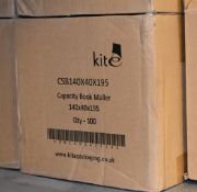 100 x Capacity Book Mailer Cardboard Envelopes - Size: 140 x 140 x 195mm - Includes 1 x Box of 100 x