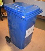 1 x Wheelie Waste Bin in Blue - 240 Litre - Previously Used Indoors Only - Good Clean Condition