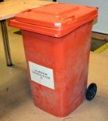 1 x Wheelie Waste Bin in Red - 240 Litre - Previously Used Indoors Only - Good Clean Condition
