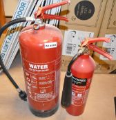 2 x Fire Extingishers - Carbon Dioxide and Water