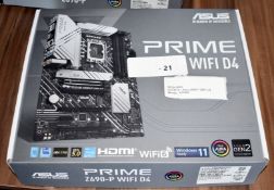 1 x Asus Prime Z690-P WiFi D4 12th Gen Intel LGA1700 Motherboard - Features PCIe 5.0, DDR5, Aura