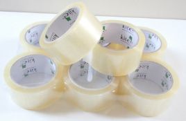 36 x Kite Low Noise Tear by Hand 66m Clear Packing Tape - New Boxed Stock - RRP £55
