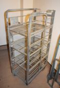 2 x Metal Milk Cage Trolleys