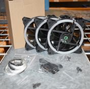 1 x GameMax LED Fan Pack For PC Gaming Cases - Includes 3 x 120mm LED Case Fans & Mounting Screws