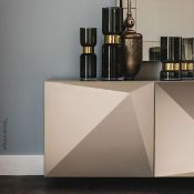 1 x CATTELAN ITALIA 2-Door Designer Sideboard With Kayak Geometric Door Panels - Original Price £3,2