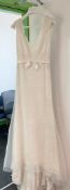 1 x LUSAN MANDONGUS 'Grace' Designer Wedding Dress Bridal Gown - Size: UK 8 - Original RRP £2,000